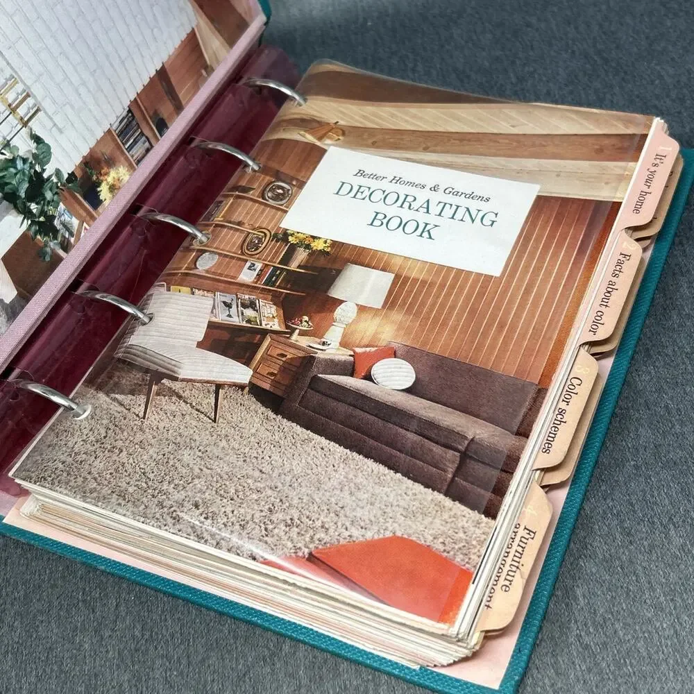 Vintage 1956 Better Homes and Gardens Decorating Book 1st Edition MCM Binder
